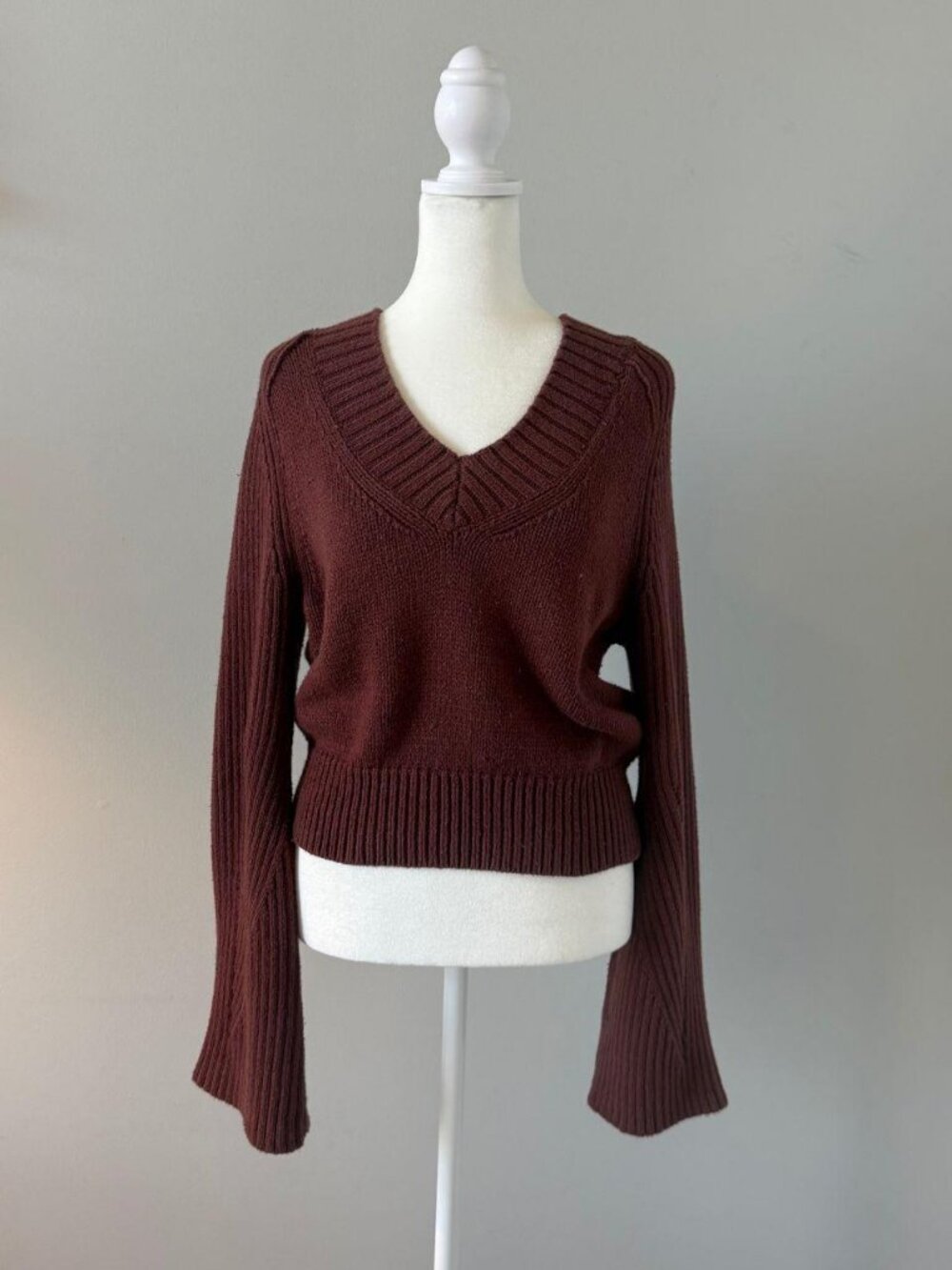 Anthropologie deep red sweater